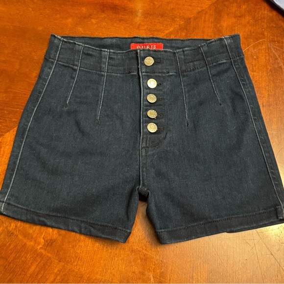 GUESS High-Waisted Button Fly Stretch Denim Jean Shorts Size 24 0 NWOT - Picture 6 of 7